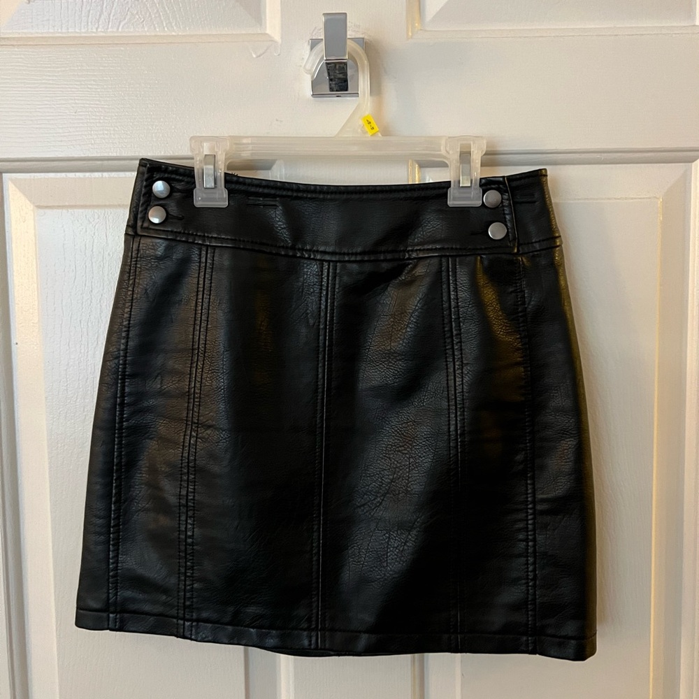Free People Leather Skirt